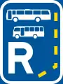 R332: Beginn einer Omnibus- und Midibusspur*