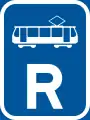 R338: Verkehrsfläche reserviert für Straßenbahnen*