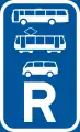R345: Verkehrsfläche reserviert für Omnibusse, Straßenbahnen und Kleinbusse*