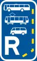 R347: Beginn einer Omnibus-, Straßenbahn- und Kleinbusspur*