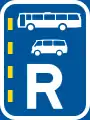 R349: Omnibus- und Kleinbusspur – rechts*