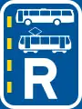R350: Omnibus- und Straßenbahnenspur – rechts*