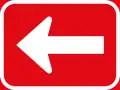 R4.1: Einbahnstraße – linksweisend