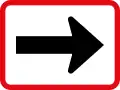 R521: Ende (Pfeil rechtsweisend)