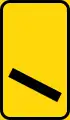 TIN1: Ankündigungsbake einstreifig (100&nbsp;m, Autobahn)