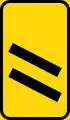 TIN2: Ankündigungsbake einstreifig (200&nbsp;m, Autobahn)