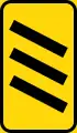 TIN3: Ankündigungsbake einstreifig (300&nbsp;m, Autobahn)