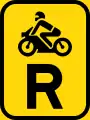 TR307: Verkehrsfläche reserviert für Krafträder*
