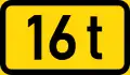 TR532: Massenangabe – max. 16 t