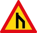 TW117: Ende der getrennten Richtungsfahrbahnen, Zusammenführung von rechts