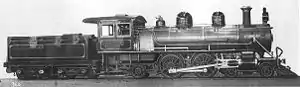 CGR Nr. 300 (später SAR-Klasse O4 Nr. 0300). Werksaufnahme Baldwin