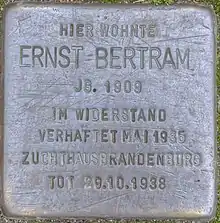 Stolperstein für Ernst Bertram