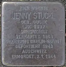 Stolperstein für Jenny Strucke
