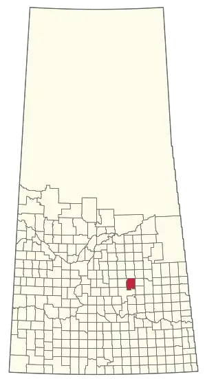Lage der Gemeinde in Saskatchewan