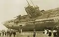 Das U-Boot auf dem Strand