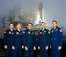 v. l. n. r. Pierre Thuot, John Casper, John Creighton, Richard Mullane, David Hilmers