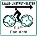 Altes Logo der Radroute, teilweise noch im Gebrauch
