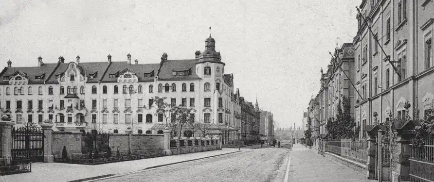 Ludwigsvorstadt: Luitpoldstraße,Prachtstraße zum Hauptbahnhofvor 1908