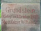 Grundstein des Kastells Saalburg, 1900