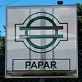 Stationsschild Papar