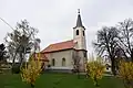 Seitenansicht der Kirche