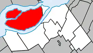 Lage in der MRC Beauharnois-Salaberry