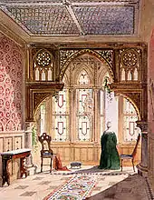 Salon der Hofdamen in Schloss Marienburg; 1862/63 von Hase ausgeführt, 1865 von Edwin Oppler abgerissen