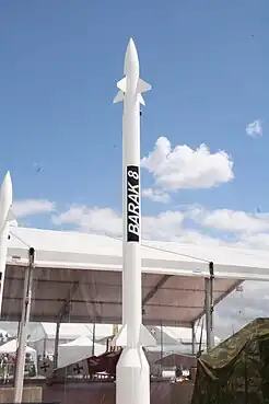 Modell einer Barak-8ER an der Pariser Luftfahrtschau 2009