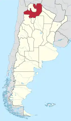 Lage der Provinz Salta