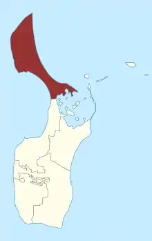 Lage des Nordby Sogn in der Samsø Kommune