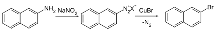 Sandmeyerreaktion zur 2-Bromnaphthalinsynthese