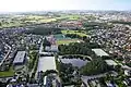 Das Sandnes Idrettspark aus der Luft