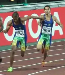 Basílio de Moraes (rechts, Rang&nbsp;7, Lauf&nbsp;2) und Sandro Viana (links, Rang&nbsp;5, Lauf&nbsp;3) schieden im Viertelfinale&nbsp;aus