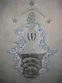 Wappen derer von Pfuel auf dem Sandsteinepitaph von 1593 in Jahnsfelde