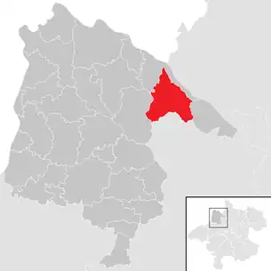 Lage der Gemeinde Sankt Aegidi im Bezirk Schärding (anklickbare Karte)