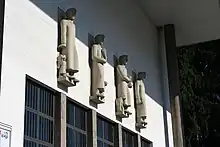 Römisch-katholische Pfarrkirche Sankt Karl Luzern, die vier Evangelisten von August Blaesi (1903–1979).
