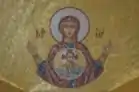 Die Muttergottes vom Zeichen in der griechisch-byzantinischen Wallfahrtskirche SS. Cosma e Damiano in San Cosmo Albanese, Kalabrien, 20. Jahrhundert