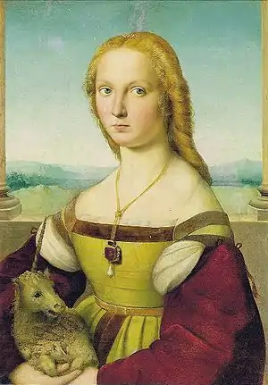 Raffael: Dame mit dem Einhorn, um 1506