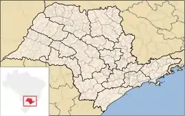 Lage der Gemeinde im Bundesstaat São Paulo