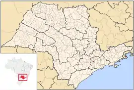Lage der Gemeinde im Bundesstaat São Paulo