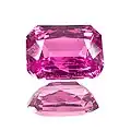 Rosa Saphir, Achteck, 1,17ct