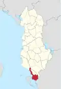 Lage des Kreises Saranda