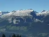 Das Bergsturzgebiet gesehen von Il Bot.
