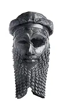 Mesopotamischer König, möglicherweise Sargon von Akkad (3. Jahrtausend v.&nbsp;Chr.), mit geflochtenem Bart