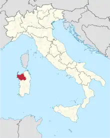 Lage innerhalb Italiens