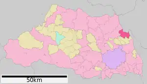 Lage Sattes in der Präfektur