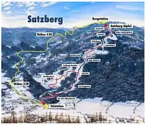 Pistenplan vom Satzberg in Wien Hütteldorf
