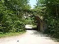 Tunnel und Weg bei Sainte-Valérie