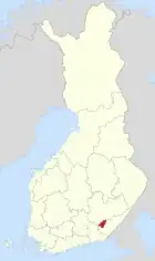 Lage von Savitaipale in Finnland