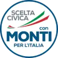 Das Logo der italienischen Partei Scelta Civica gesetzt in der Gotham. Mario Monti war bei den Parlamentswahlen in Italien 2013 Spitzenkandidat der Partei.